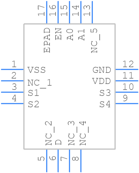 ADG1404YCPZ-REEL - Analog Devices - PCB symbol