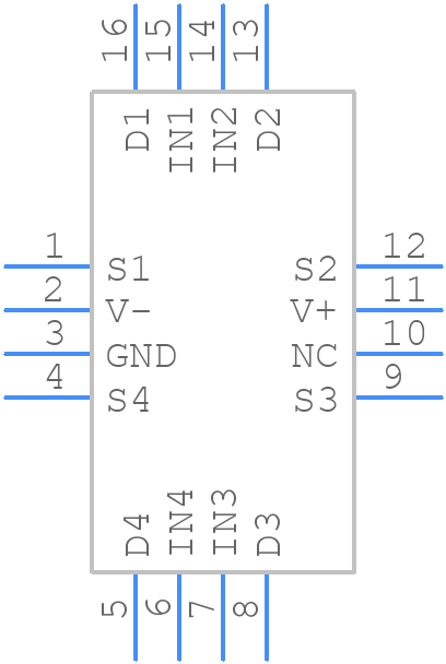 DG611EEN-T1-GE4 - Vishay - PCB symbol
