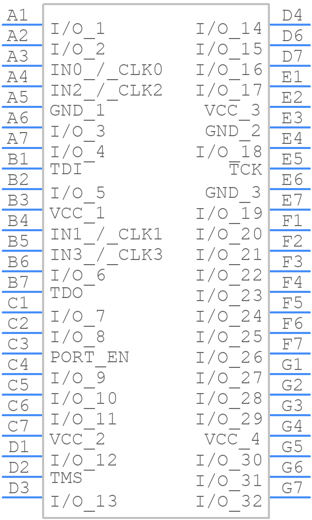 XCR3064XL-10CSG48C - AMD - PCB symbol