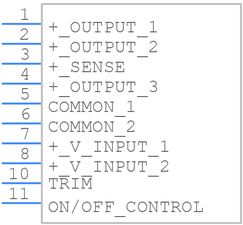 SIP10-12S05 - Cincon - PCB symbol