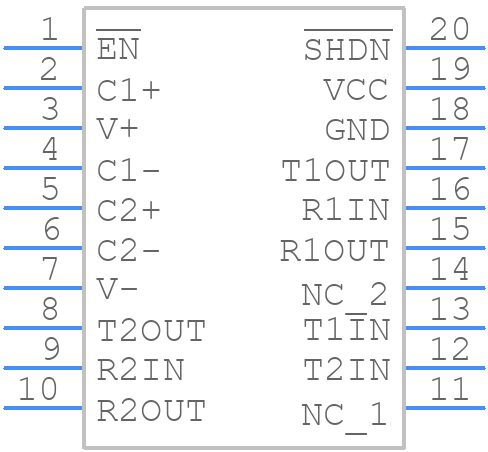 ST3222ECTR - STMicroelectronics - PCB symbol