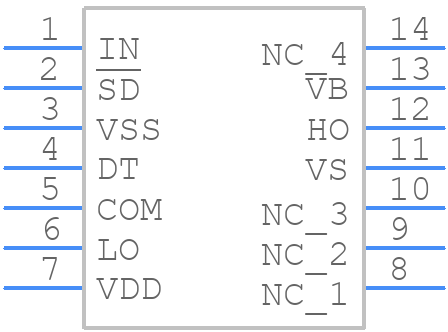 FAN7393AMX - onsemi - PCB symbol