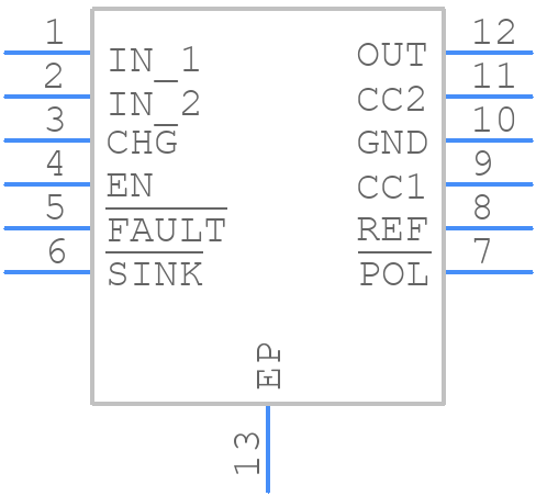 TPS25820DSST - Texas Instruments - PCB symbol