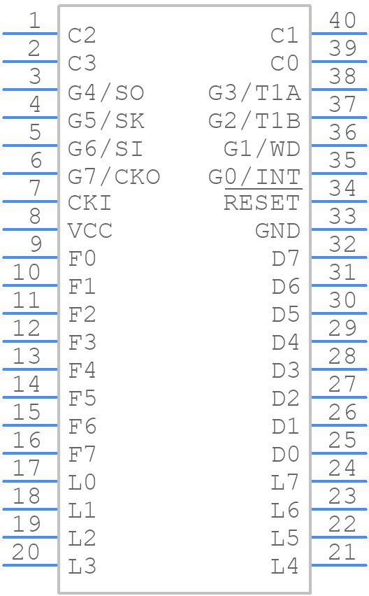 COP8SGR740N8 - Texas Instruments - PCB symbol