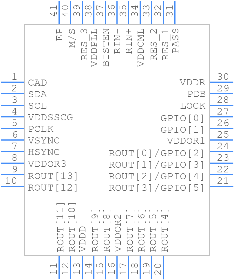 DS92LX1622SQX/NOPB - Texas Instruments - PCB symbol