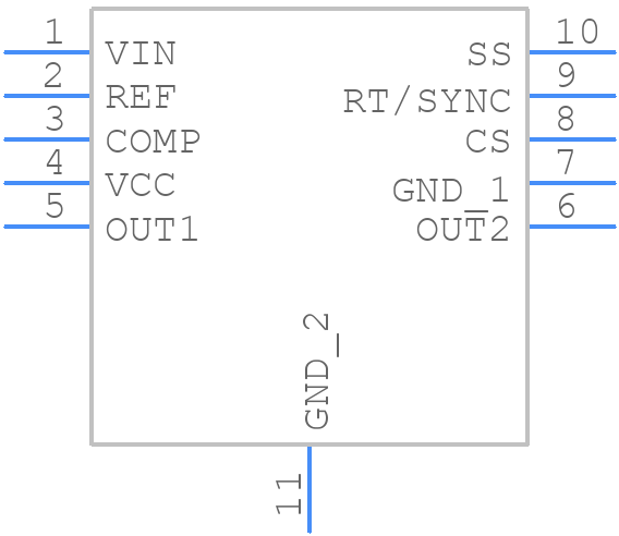 LM5033SDX/NOPB - Texas Instruments - PCB symbol