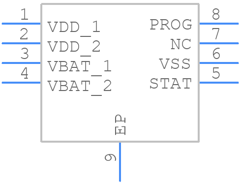 MCP73832T-5ACI/MC - Microchip - PCB symbol