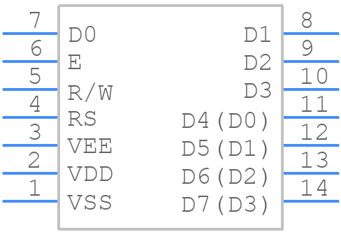 EA DIPS082-HN - Display Visions - PCB symbol