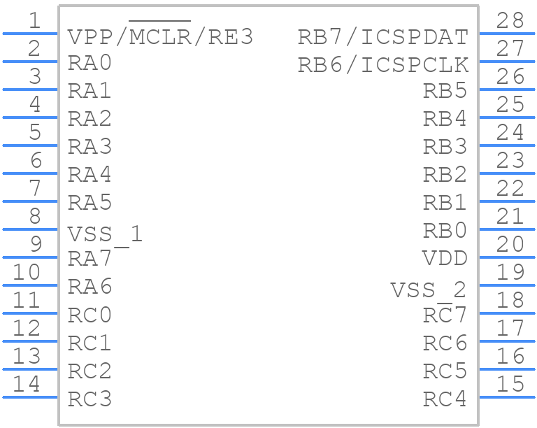 PIC16F1786-E/SS - Microchip - PCB symbol