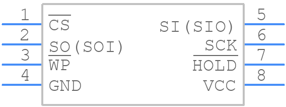 AT25DL161-SSHN-B - Adesto Technologies - PCB symbol