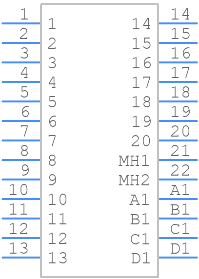 M80-5T12005M2-02-331-02-331 - Harwin - PCB symbol