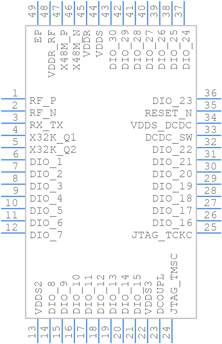 XCC1312R1F3RGZR - Texas Instruments - PCB symbol