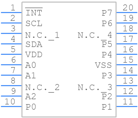 PCF8574TS/3,118 - NXP - PCB symbol