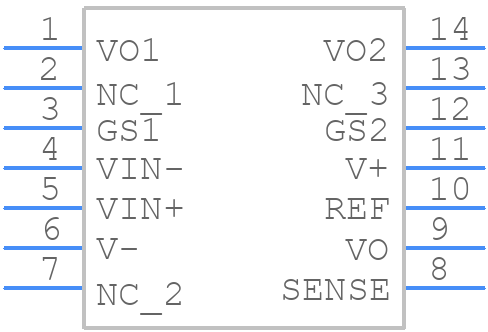 INA163UAG4 - Texas Instruments - PCB symbol