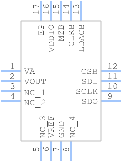DAC161S055CISQX/NOPB - Texas Instruments - PCB symbol