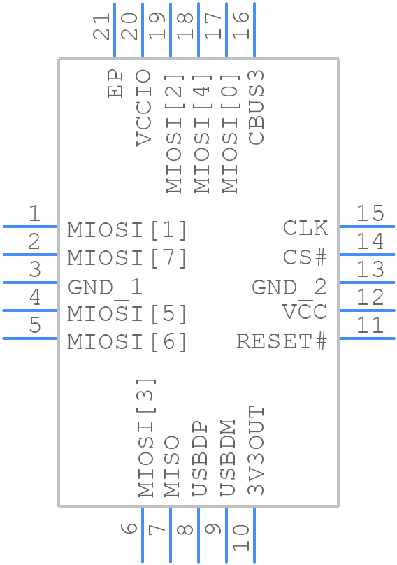 FT221XQ-R - FTDI Chip - PCB symbol