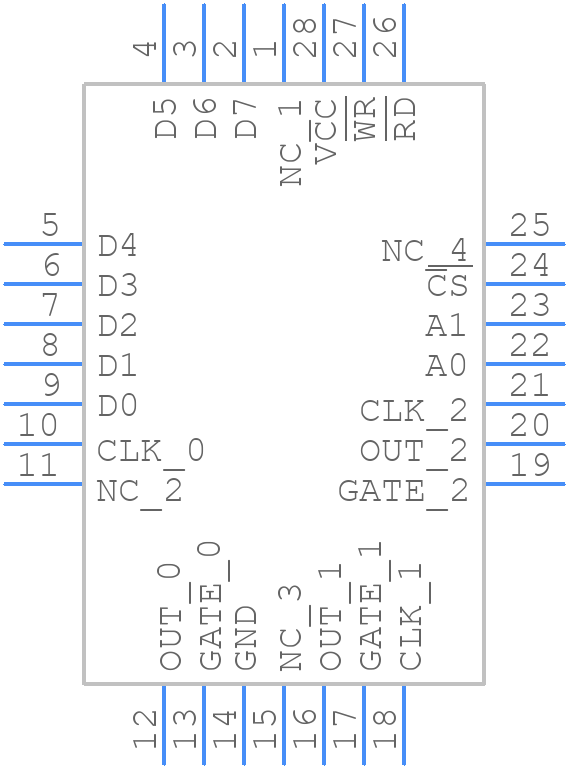CS82C54 - Renesas Electronics - PCB symbol