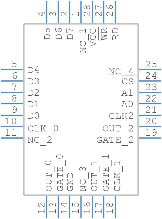 CS82C54-10 - Renesas Electronics - PCB symbol