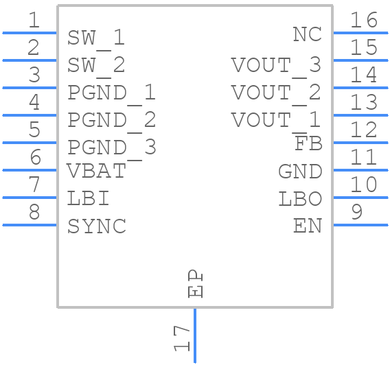 TPS61031PWP - Texas Instruments - PCB symbol