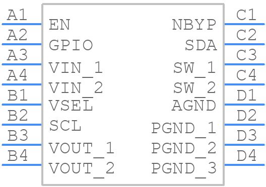 TPS61280DYFFR - Texas Instruments - PCB symbol