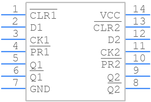 74VHC74MTC - onsemi - PCB symbol