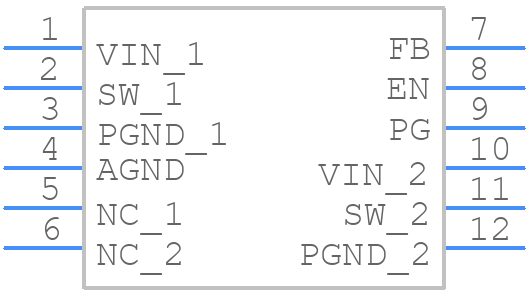 TLV62585RWTT - Texas Instruments - PCB symbol