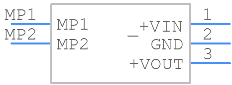 R-78T12-1.0/FC-TRAY - RECOM Power - PCB symbol