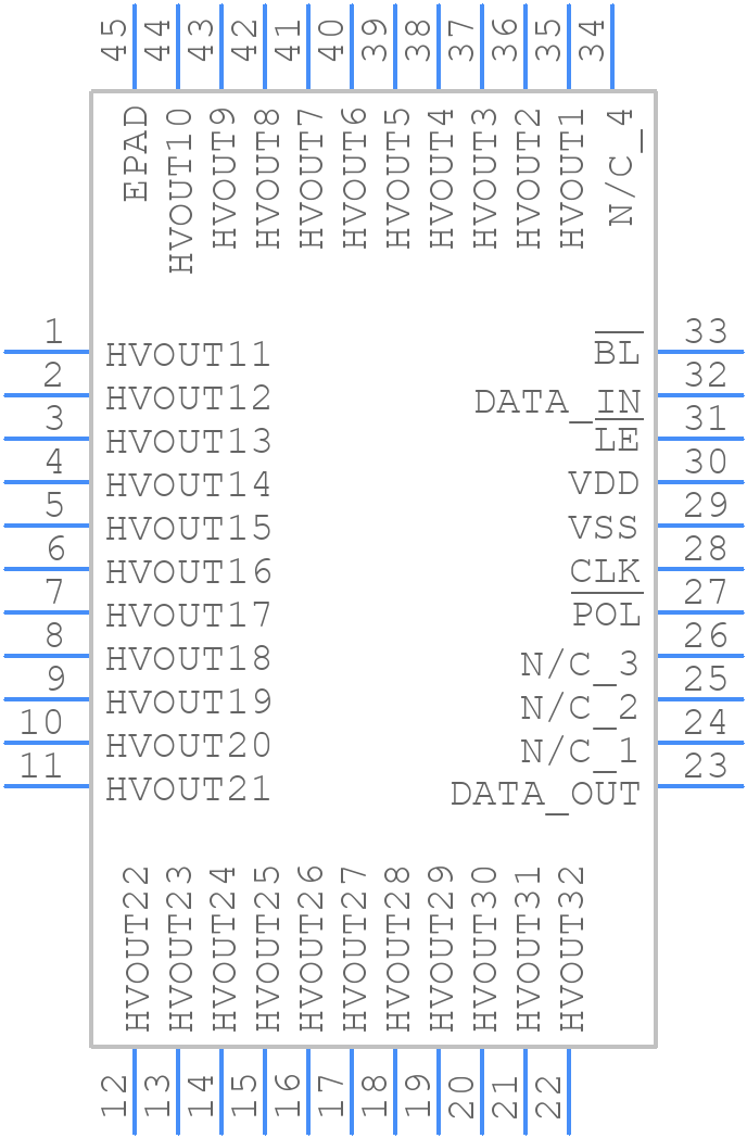 HV5523K7-G - Microchip - PCB symbol