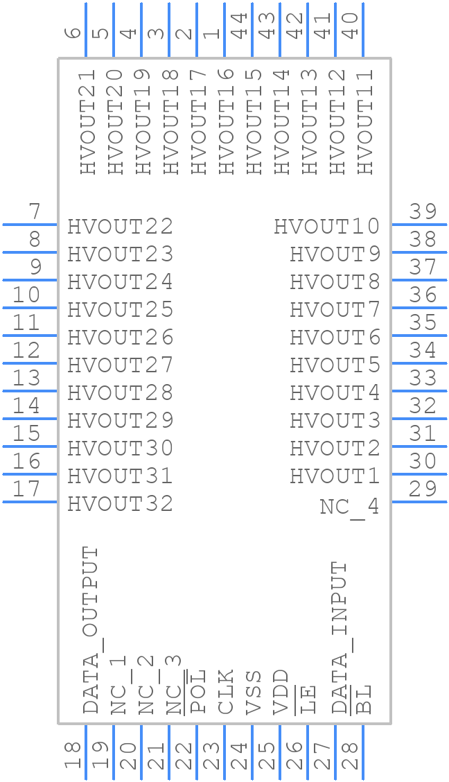 HV5530PJ-G - Microchip - PCB symbol
