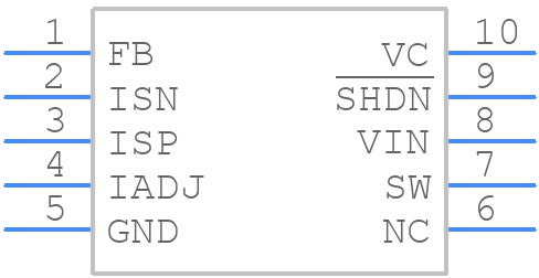 LT1618EMS#PBF - Analog Devices - PCB symbol