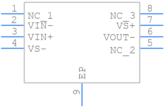 THS4631DGN - Texas Instruments - PCB symbol