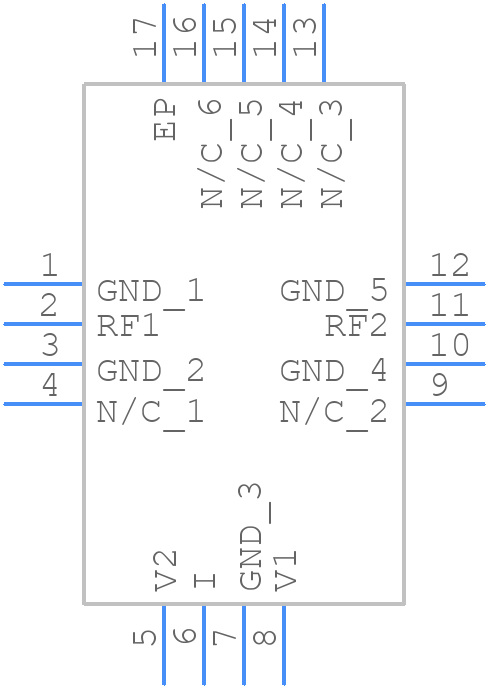 HMC346ALP3E - Analog Devices - PCB symbol