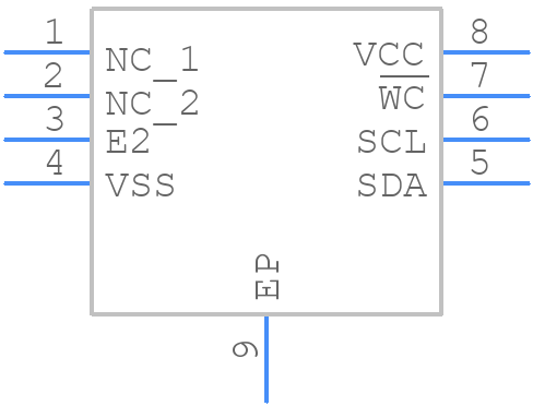 M24C08-FMC6TG - STMicroelectronics - PCB symbol