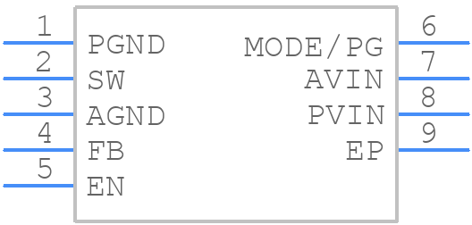 NCP6334BMTBBTBG - onsemi - PCB symbol