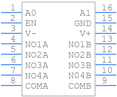 MAX339EEE+T - Analog Devices - PCB symbol