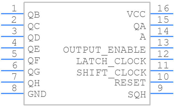 MC74HC595AN - onsemi - PCB symbol