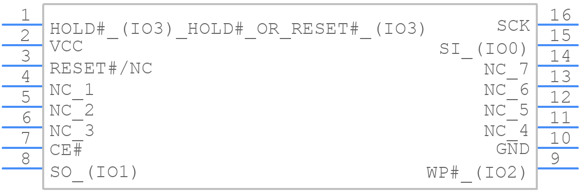 IS25LP256D-RMLE-TR - Integrated Silicon Solution Inc. - PCB symbol