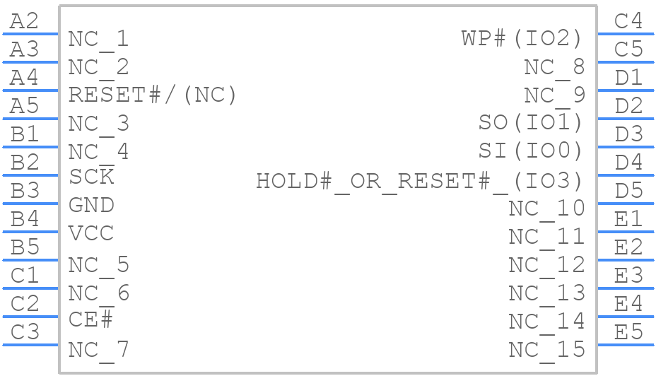 IS25LP256D-RHLE - Integrated Silicon Solution Inc. - PCB symbol