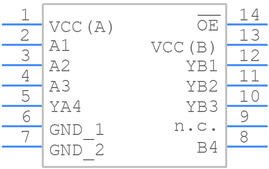 74LVC4T3144PWJ - Nexperia - PCB symbol