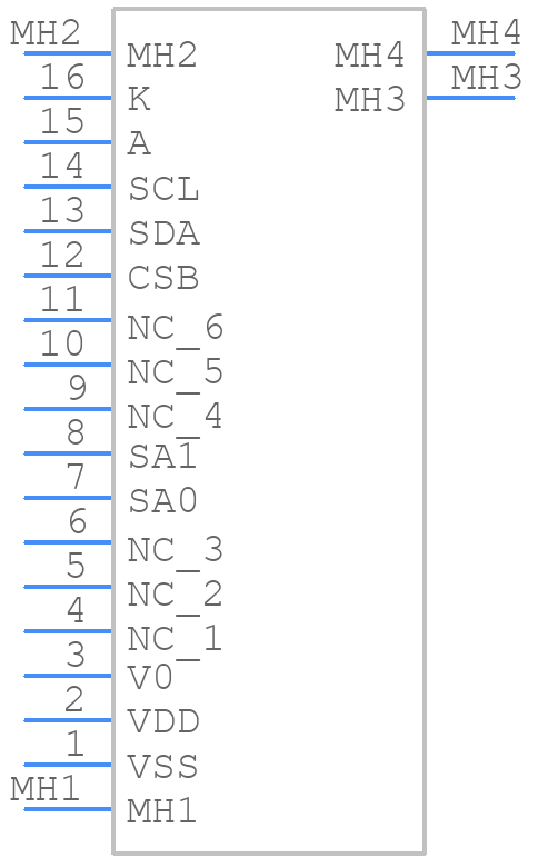 MC42005A6W-BNMLWI-V2 - MIDAS - PCB symbol