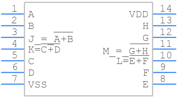 CD4001BPWRG4 - Texas Instruments - PCB symbol