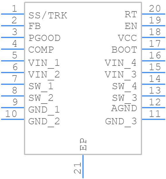 LM20343MHX/NOPB - Texas Instruments - PCB symbol