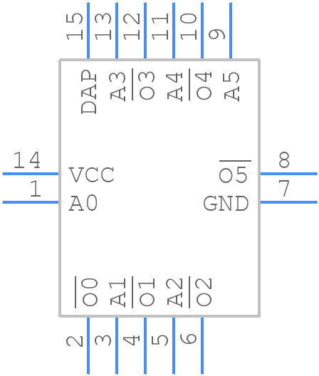 74LCX04BQX - onsemi - PCB symbol