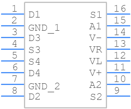 HI3-5043-5Z - Renesas Electronics - PCB symbol