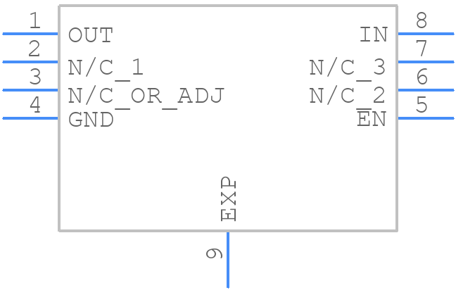 NCV8705ML33TCG - onsemi - PCB symbol