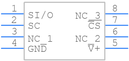 LM70CIMMX-3/NOPB - Texas Instruments - PCB symbol