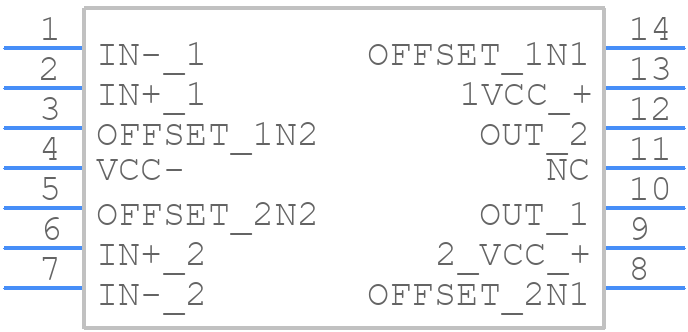 UA747CNG4 - Texas Instruments - PCB symbol