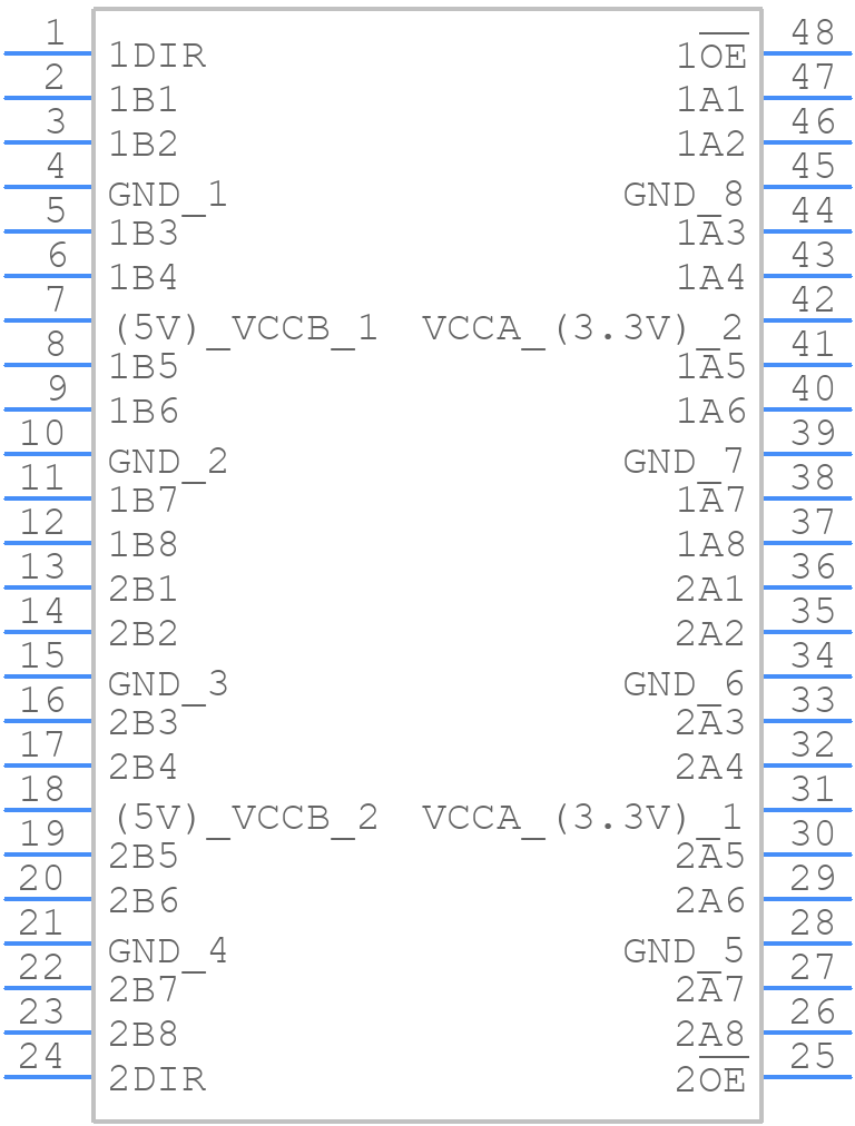 74ALVC164245PAG8 - Renesas Electronics - PCB symbol