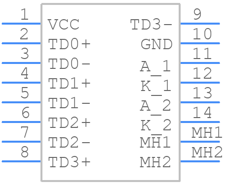 HFJ11-1G11E-L12RL - Halo Electronics - PCB symbol