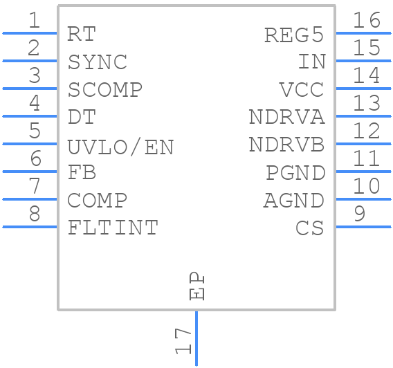 MAX5069BAUE+ - Analog Devices - PCB symbol